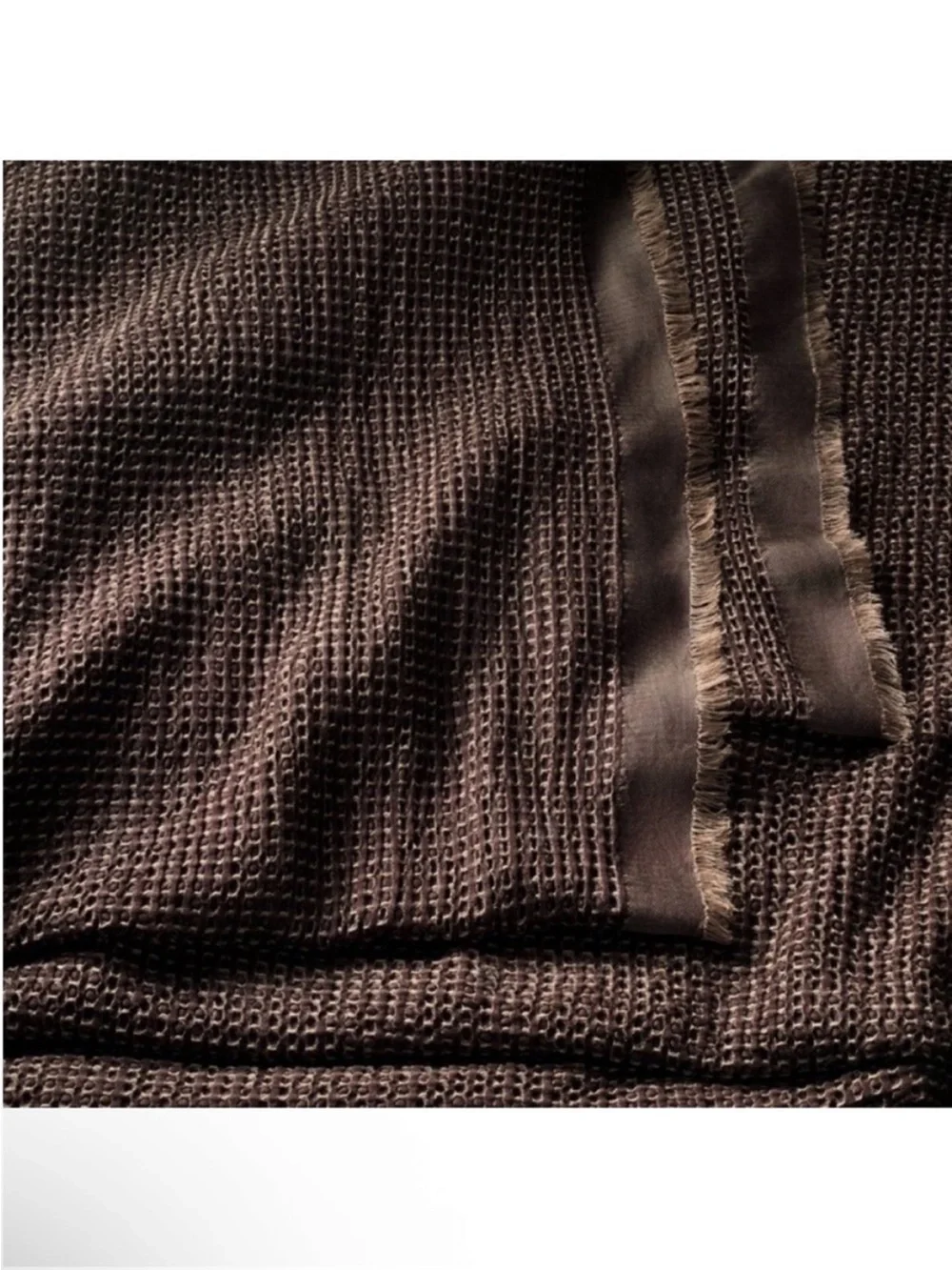 NWT King Textured Waffle Coverlet Dark Fig - Casaluna